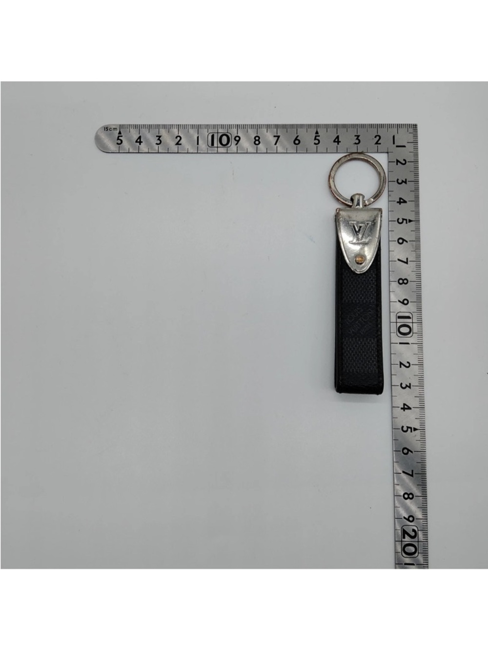 Louis Vuitton Damier Graphite Black Leather & Silver-Tone Keychain - Picture 9 of 9